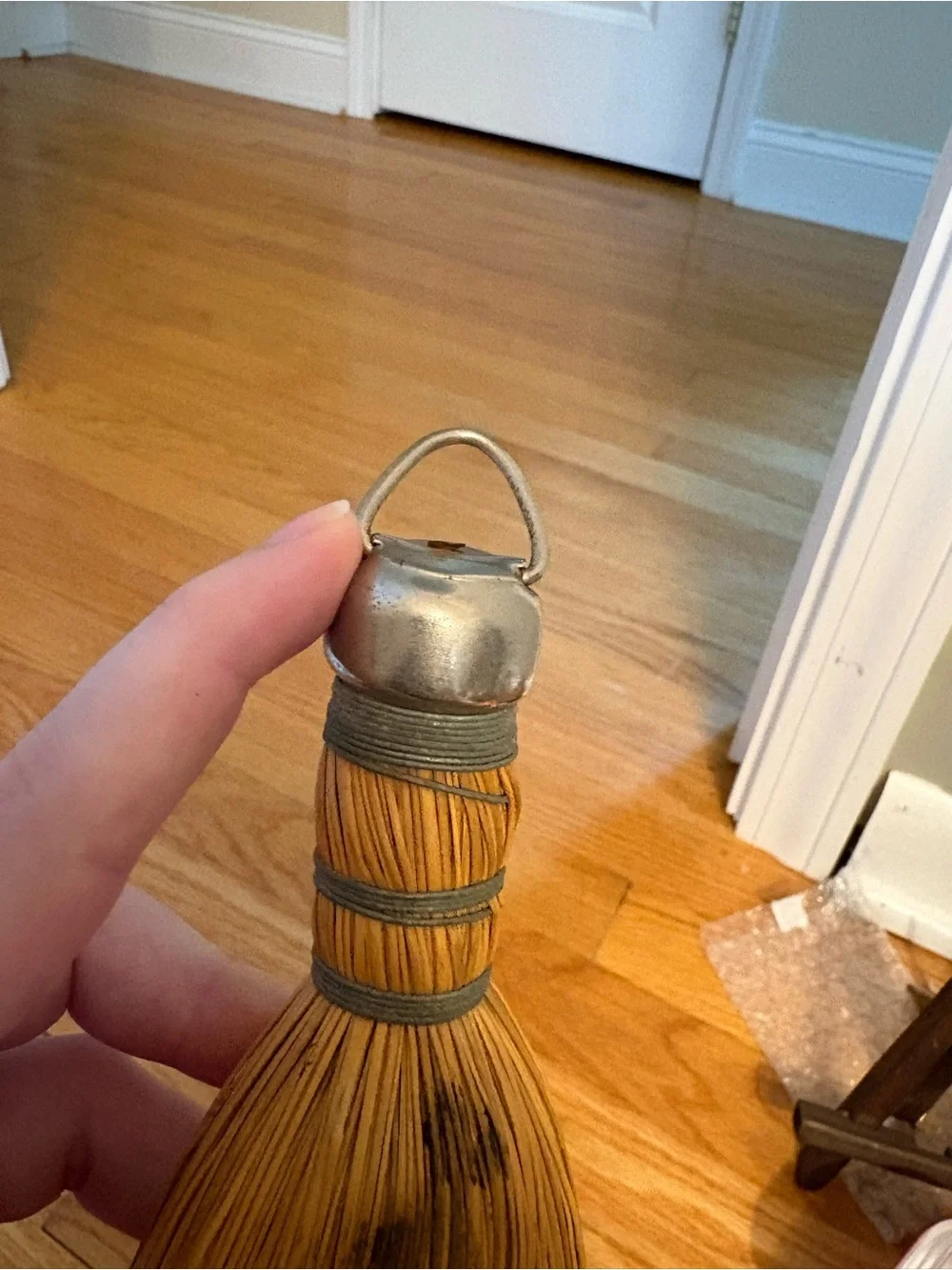 Handwoven Decorative Straw Whisk Broom - Natural Tan